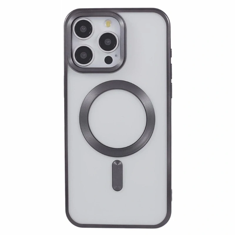 Kryt na iPhone 15 Pro Max gumový s podporou MagSafe černý