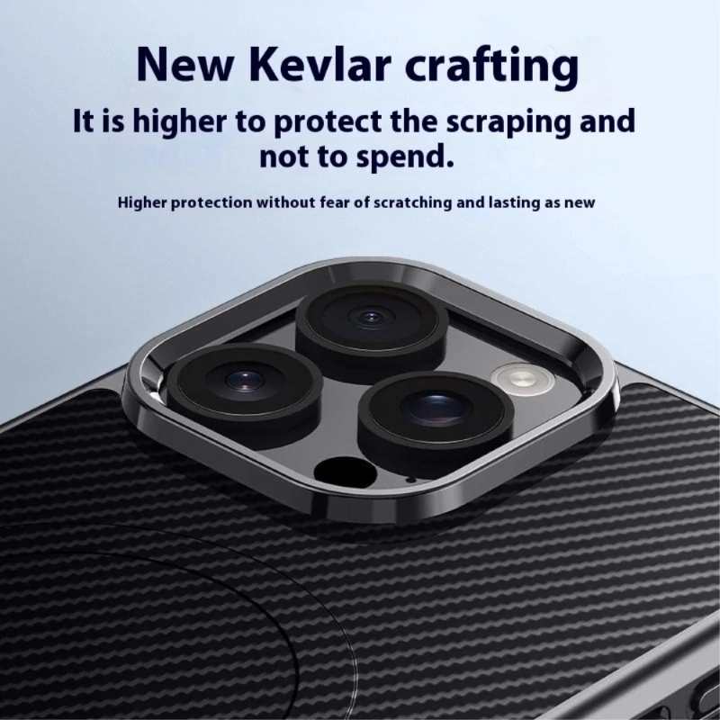Kryt na iPhone 15 Pro Max Carbon s podporou Magsafe černý