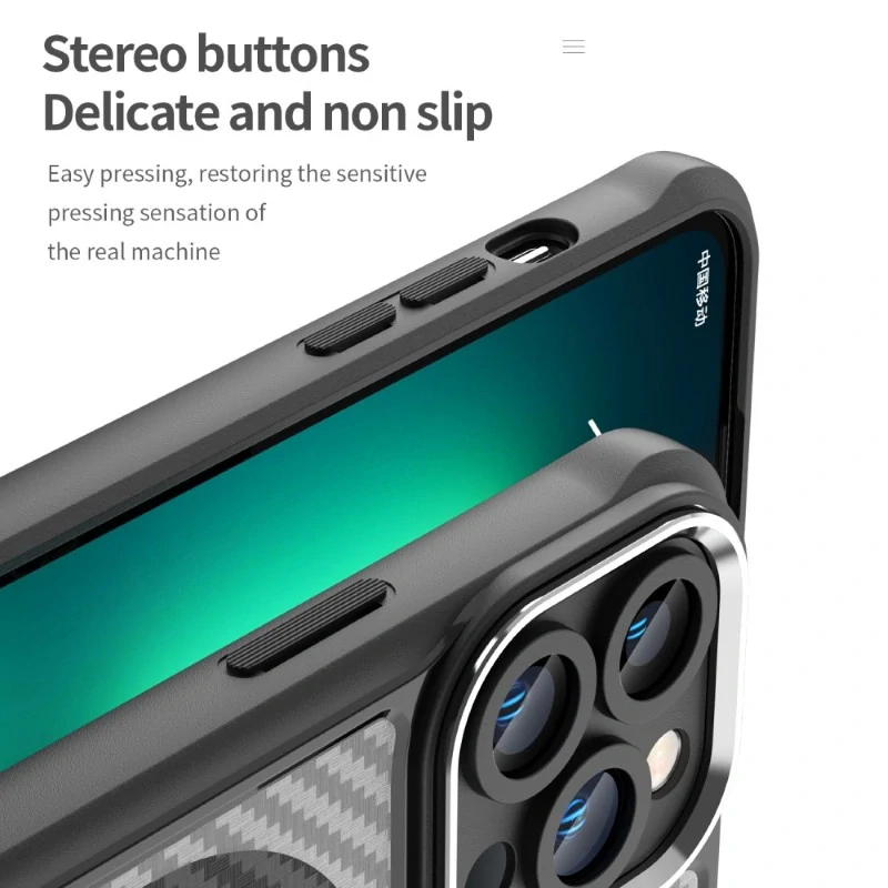 Kryt na iPhone 15 Pro Max odolný s podporou Magsafe černý
