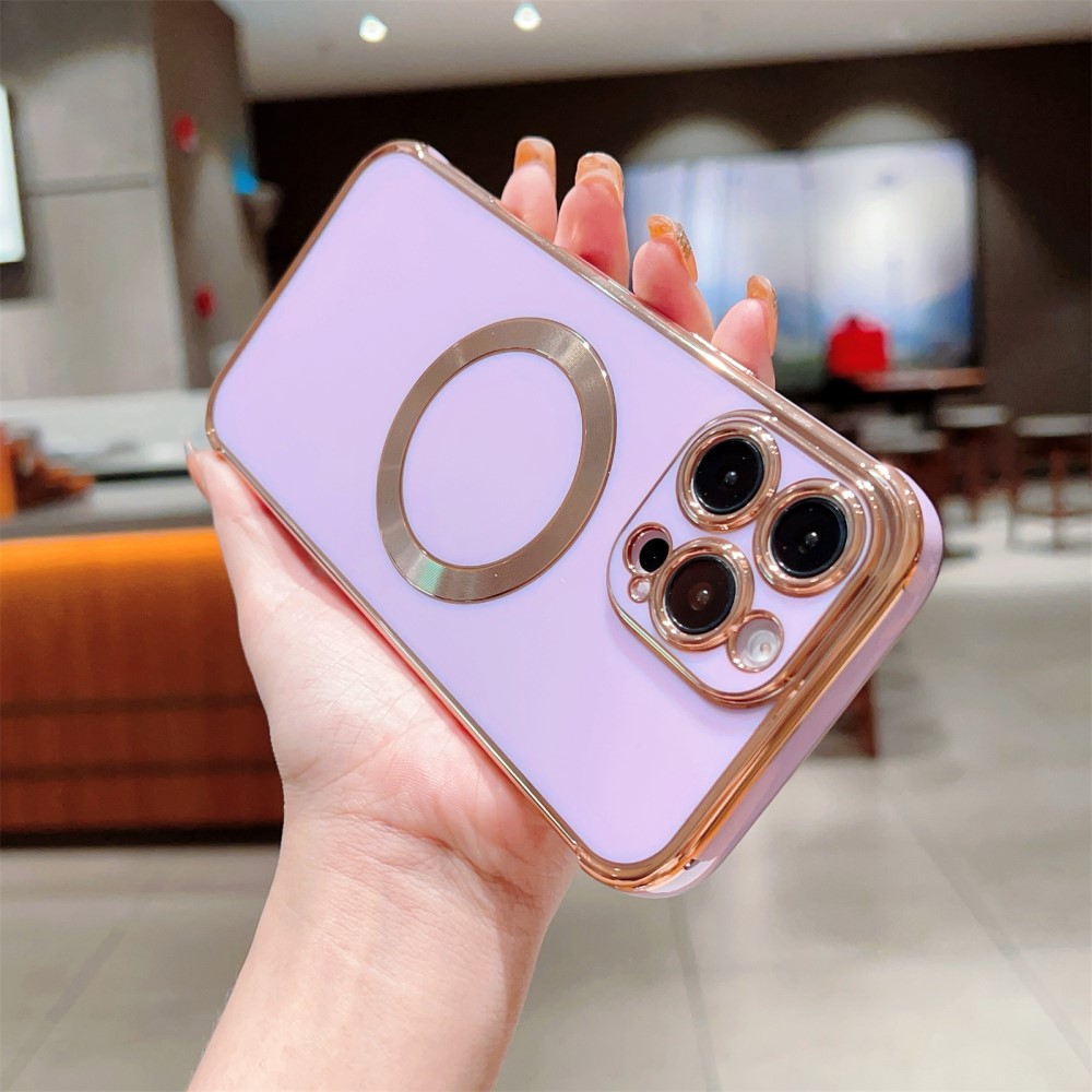 Kryt na iPhone 16 Pro Luxury s podporou MAGSAFE světle fialový