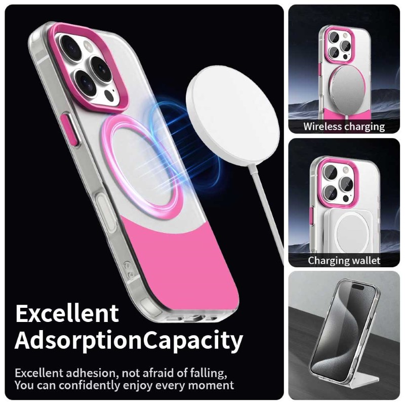 Kryt na iPhone 16 Pro Split s podporou Magsafe růžový