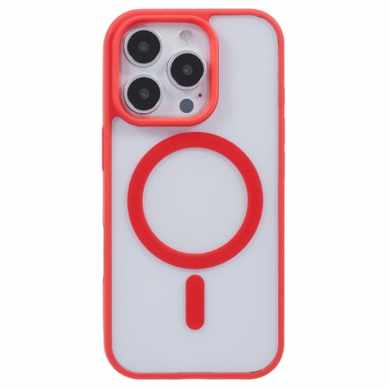 Kryt na iPhone 16 Pro matný s podporou MagSafe červený