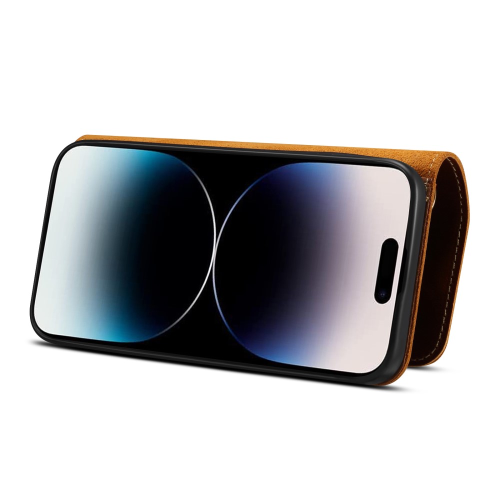 Pouzdro na iPhone 16 Pro Max Denior Kožené fialové