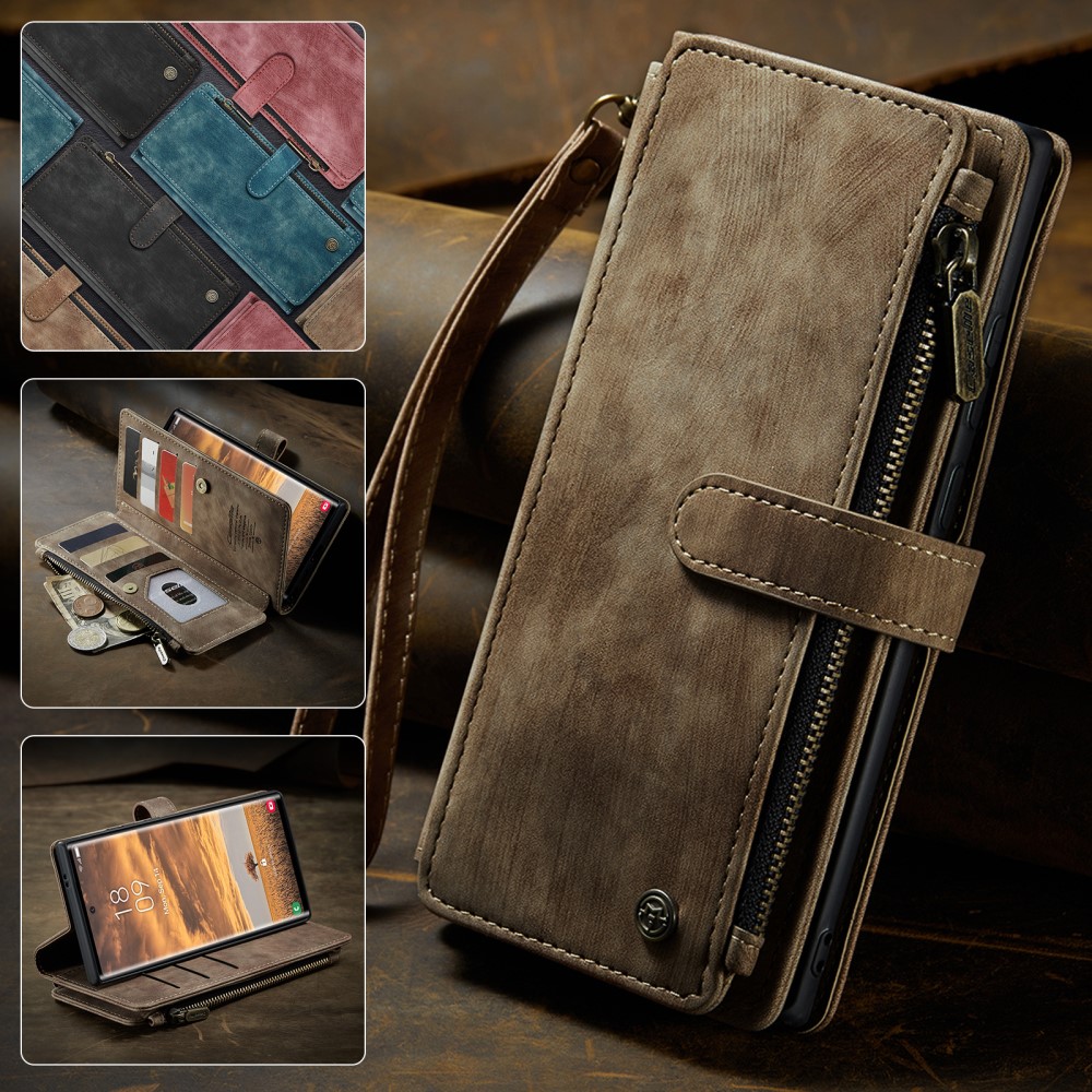Pouzdro na Samsung Galaxy S25 Ultra CASEME Deluxe hnědé
