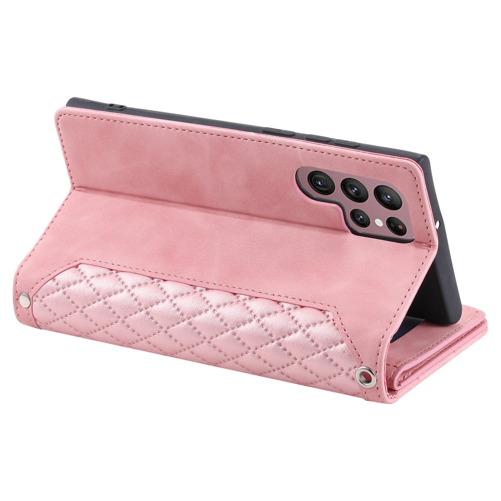 Pouzdro na Samsung Galaxy S25 Ultra Luxury Double Layer růžové