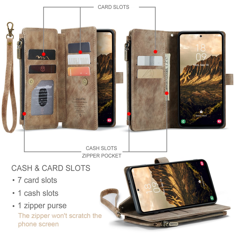 Pouzdro na Samsung Galaxy S25 CASEME Deluxe hnědé