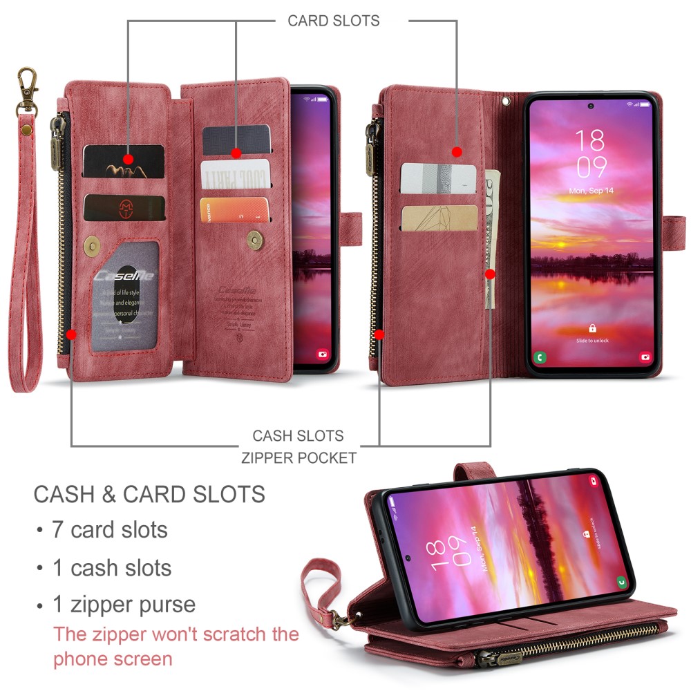 Pouzdro na Samsung Galaxy S25 CASEME Deluxe červené