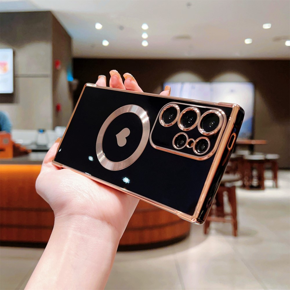 Kryt na Samsung Galaxy S24 Ultra Srdíčko s podporou MagSafe černý