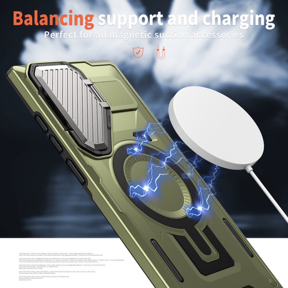 Kryt na Samsung Galaxy S23 Ultra s krytkou na fotoaparát zelený