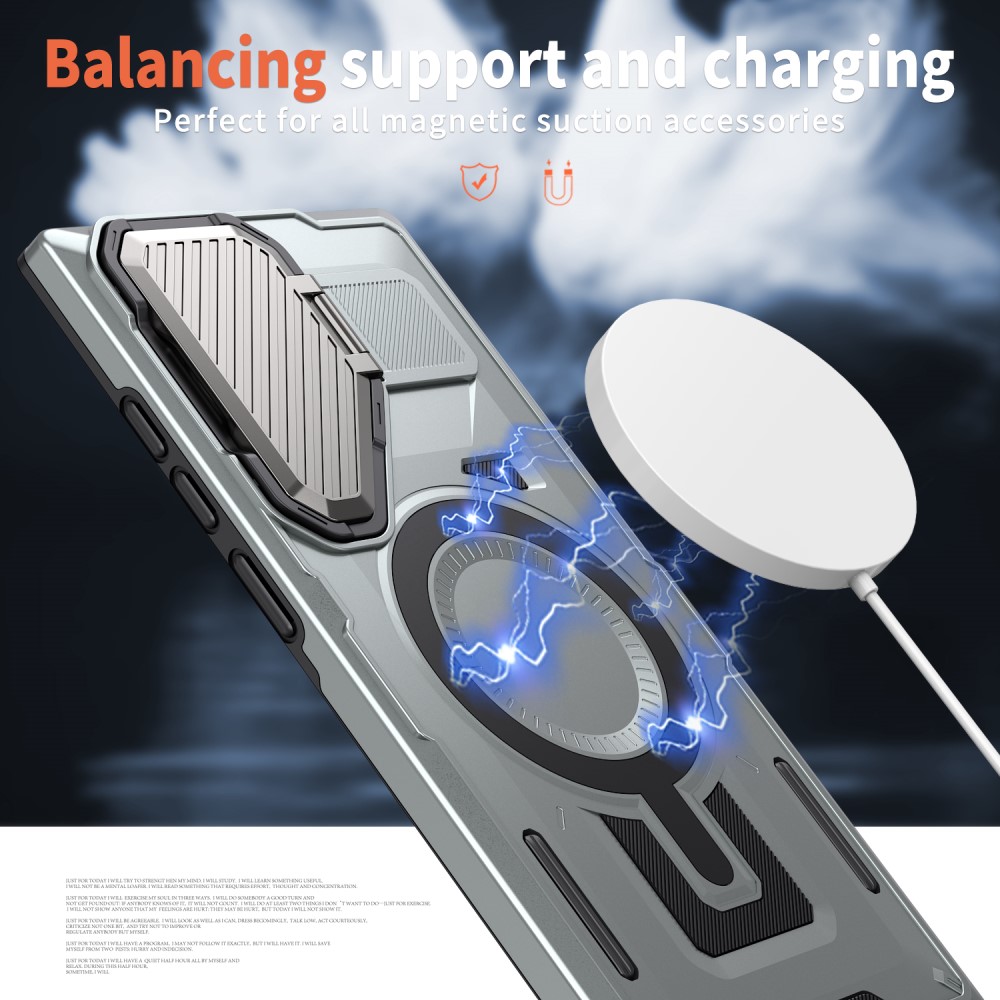 Kryt na Samsung Galaxy S23 Ultra s krytkou na fotoaparát střbrný