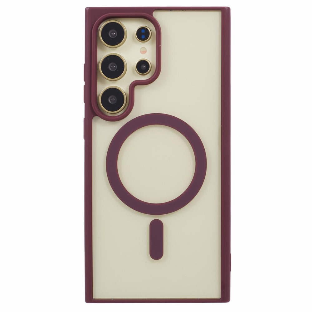 Kryt na Samsung Galaxy S23 Ultra matný s podporou MagSafe vínový