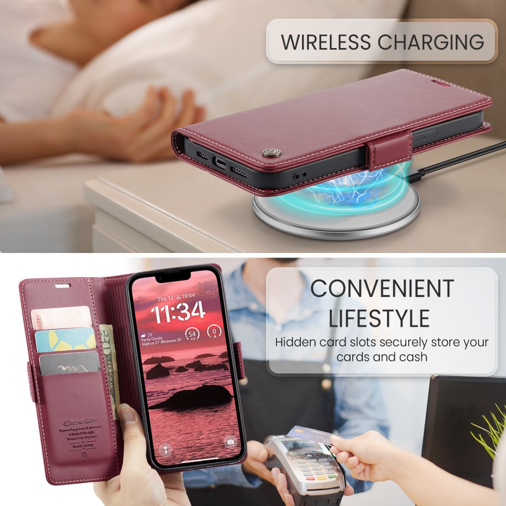 Pouzdro na iPhone 16E CASEME Smooth červené