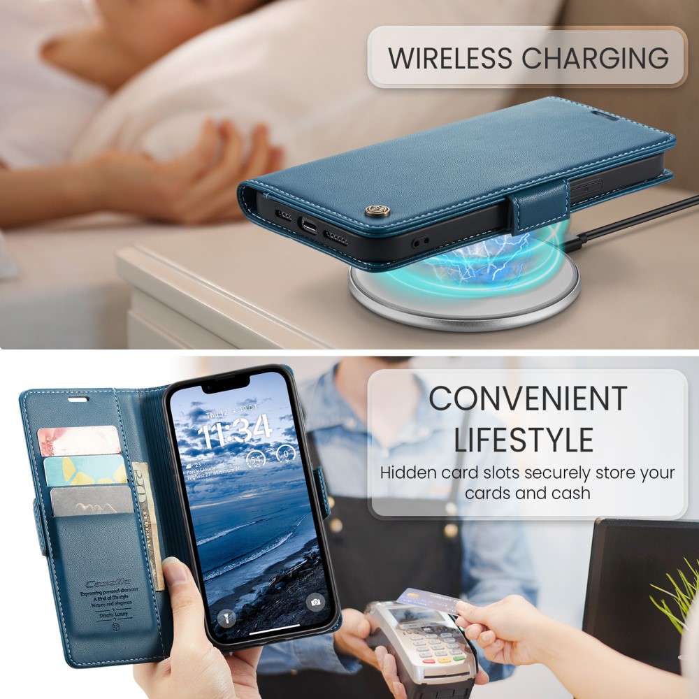 Pouzdro na iPhone 16E CASEME Smooth modré