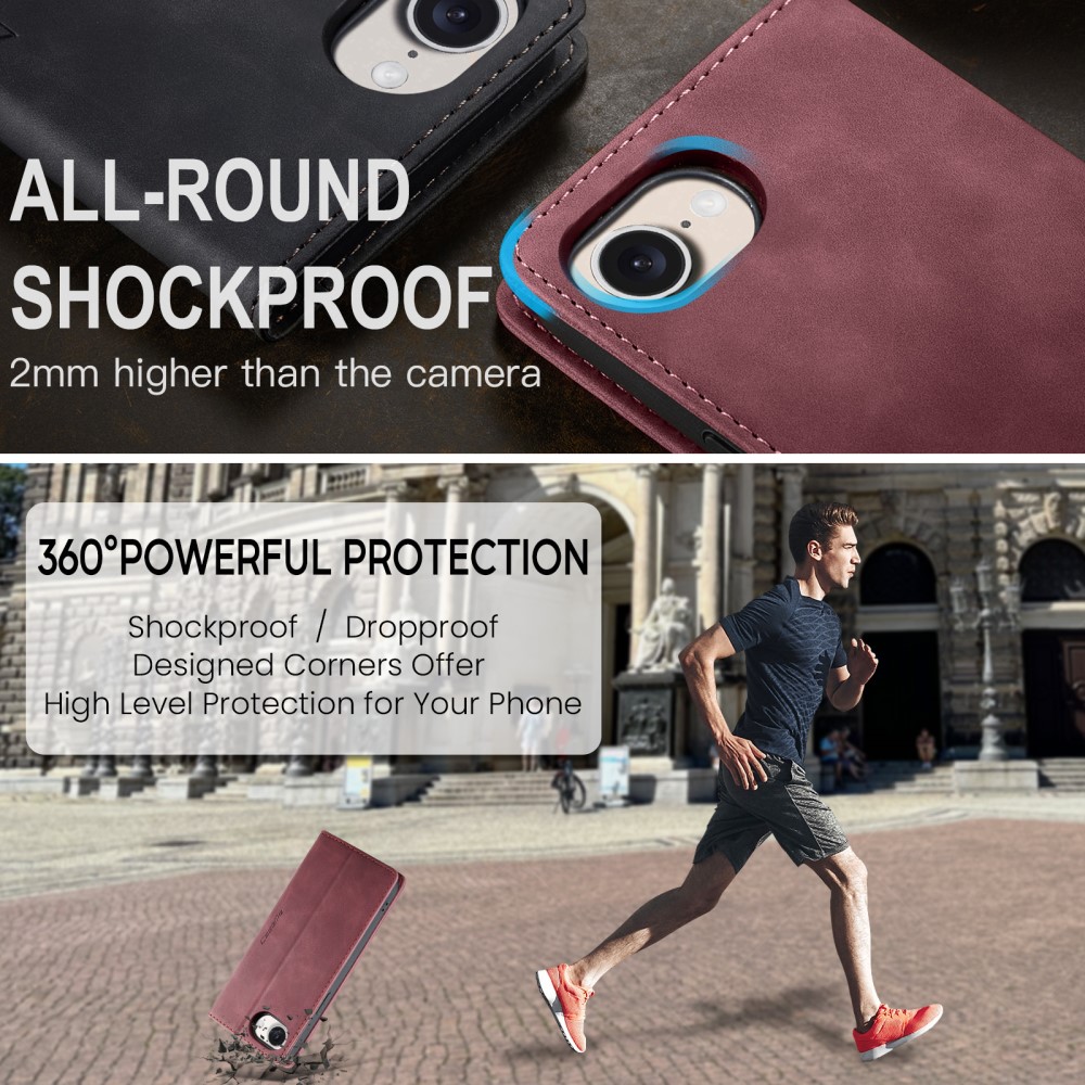 Pouzdro CASEME pro iPhone 16E červené