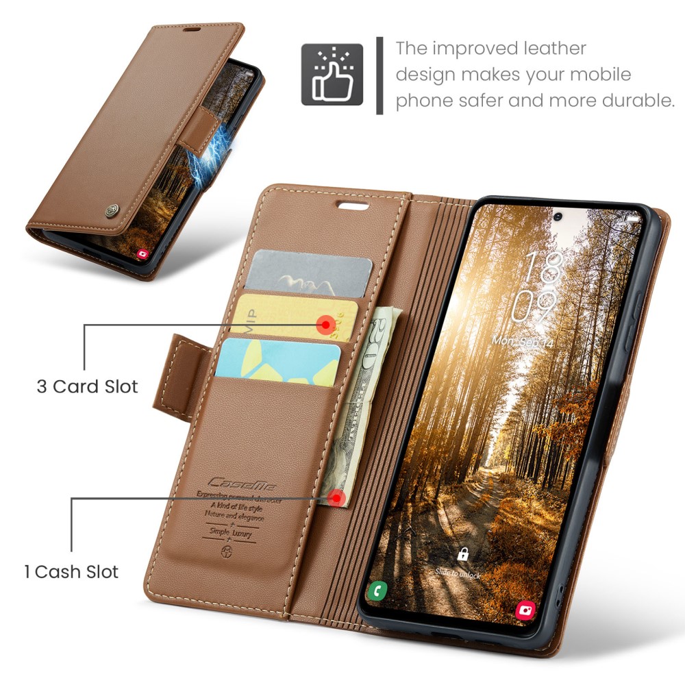 Pouzdro na Samsung Galaxy S24 FE CASEME smooth hnědé