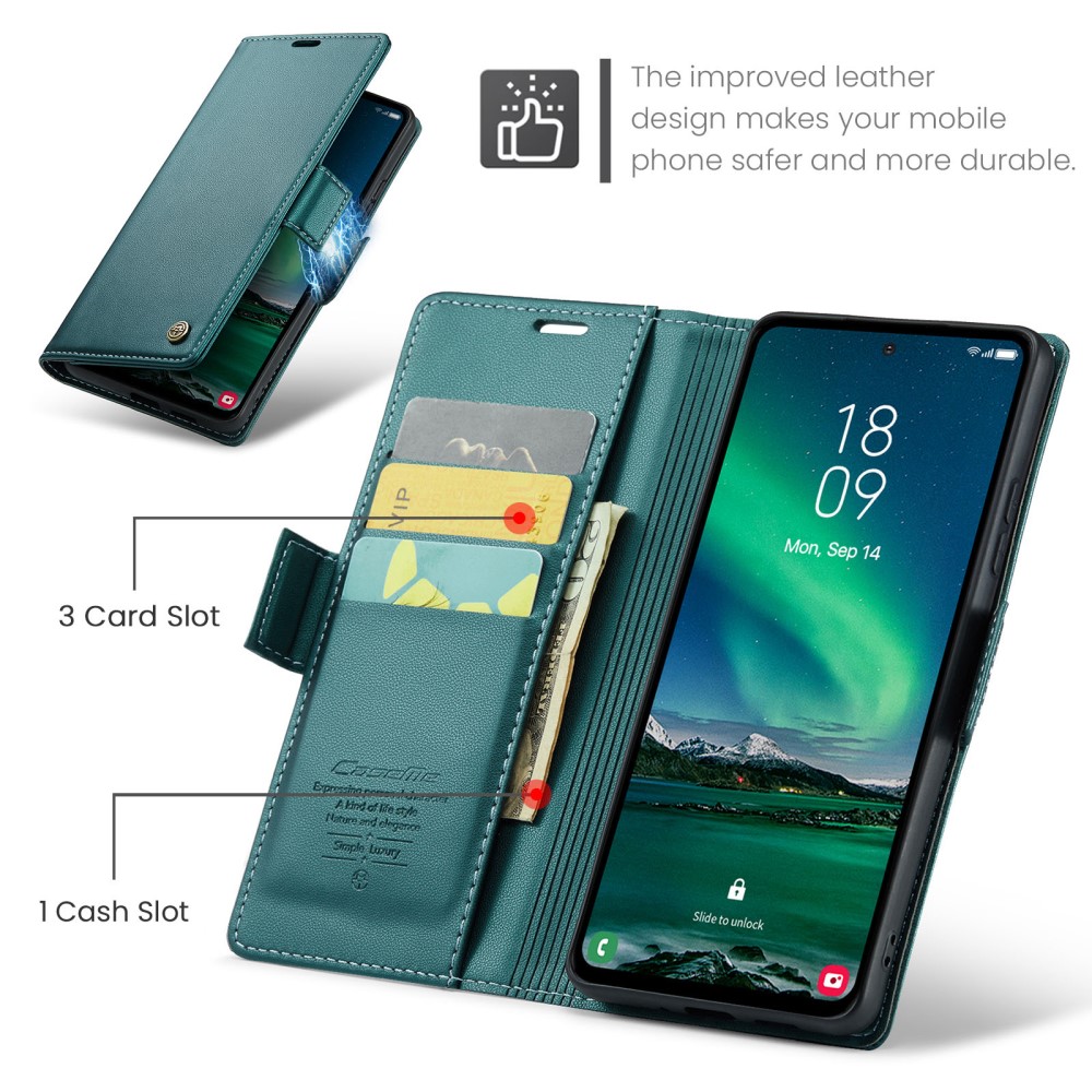 Pouzdro na Samsung Galaxy S24 FE CASEME smooth zelený