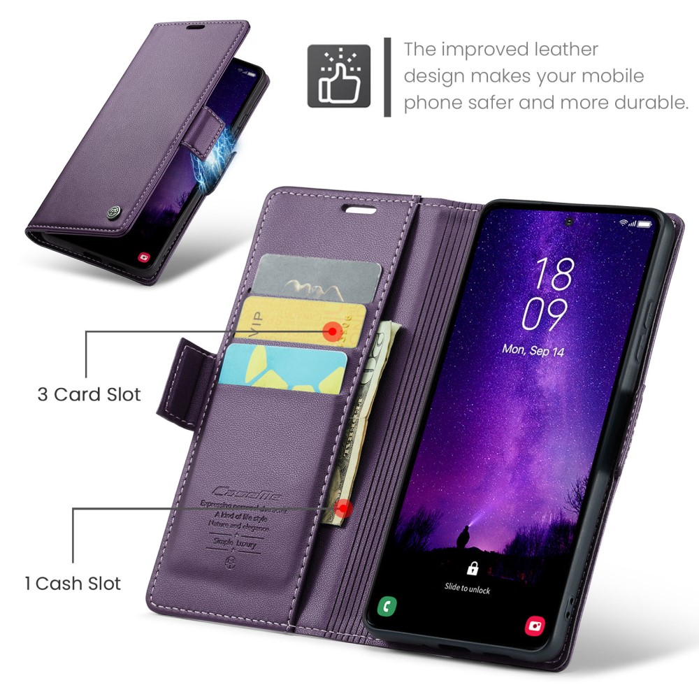 Pouzdro na Samsung Galaxy S24 FE CASEME smooth fialový