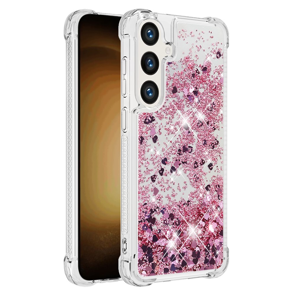 Kryt na Samsung Galaxy S24 FE Srdíčko třpytivý růžový