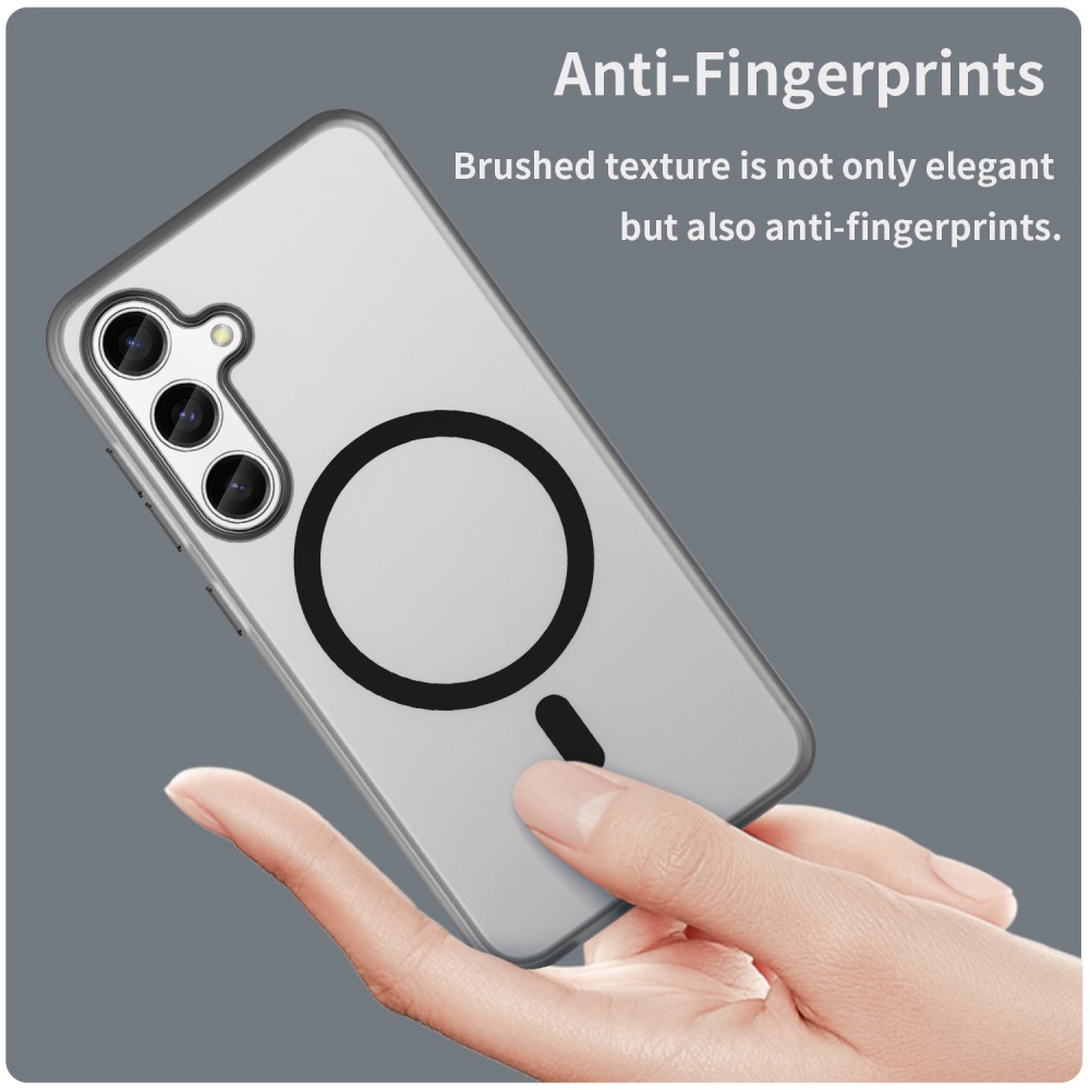 Kryt na Samsung Galaxy S25+ gumový Magnetic (podpora MagSafe) černý