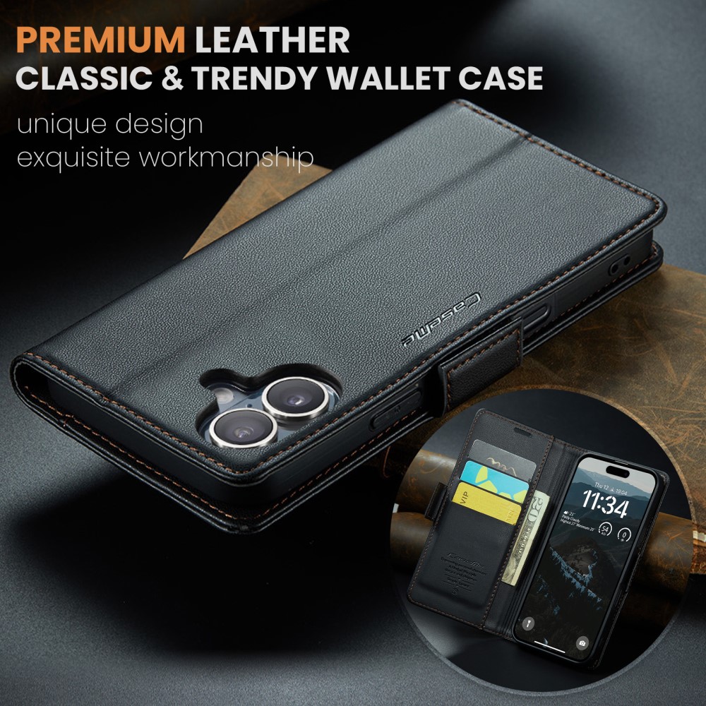 Pouzdro na iPhone 16 Plus CASEME smooth černé