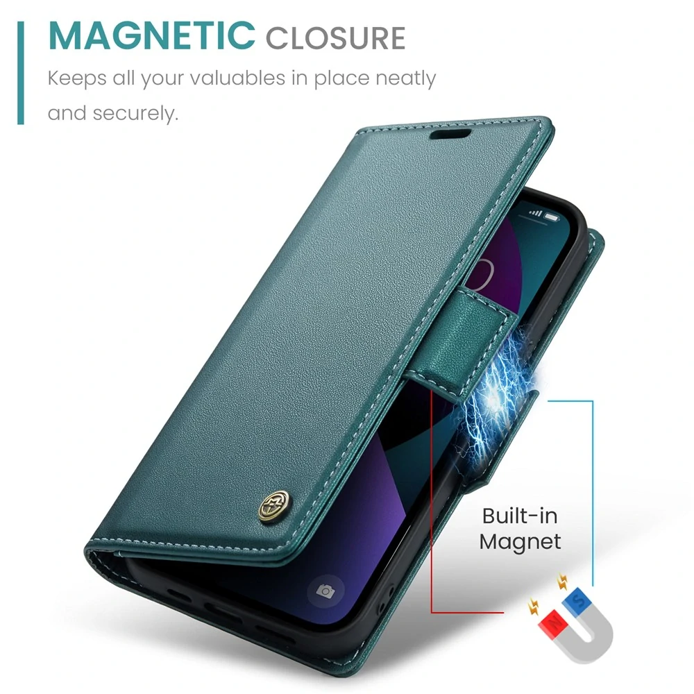 Pouzdro na iPhone 15 Plus CASEME smooth zelené