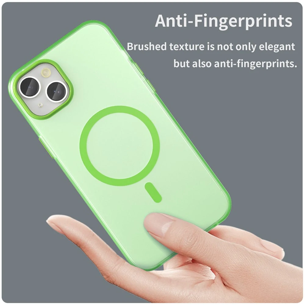 Kryt na iPhone 15 Plus Candy s podporou MAGSAFE zelený