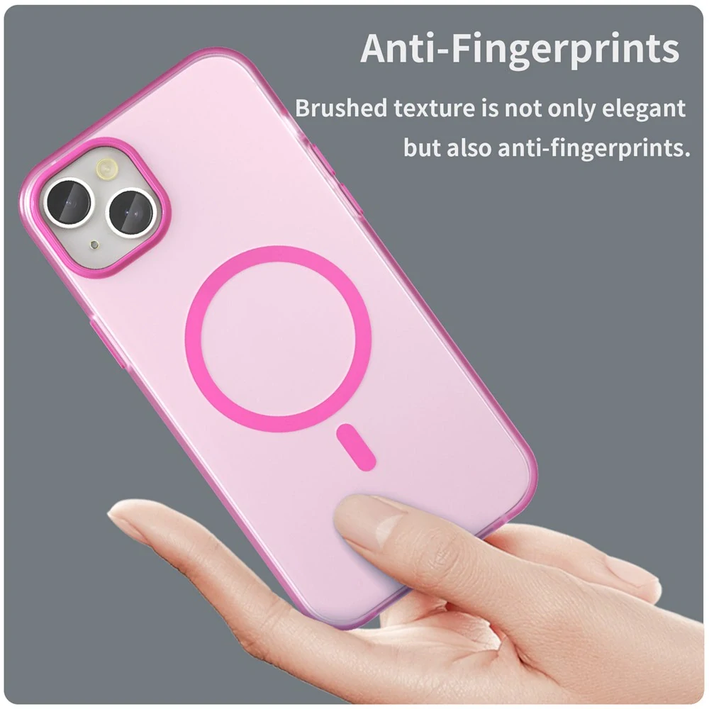 Kryt na iPhone 15 Plus Candy s podporou MAGSAFE růžový
