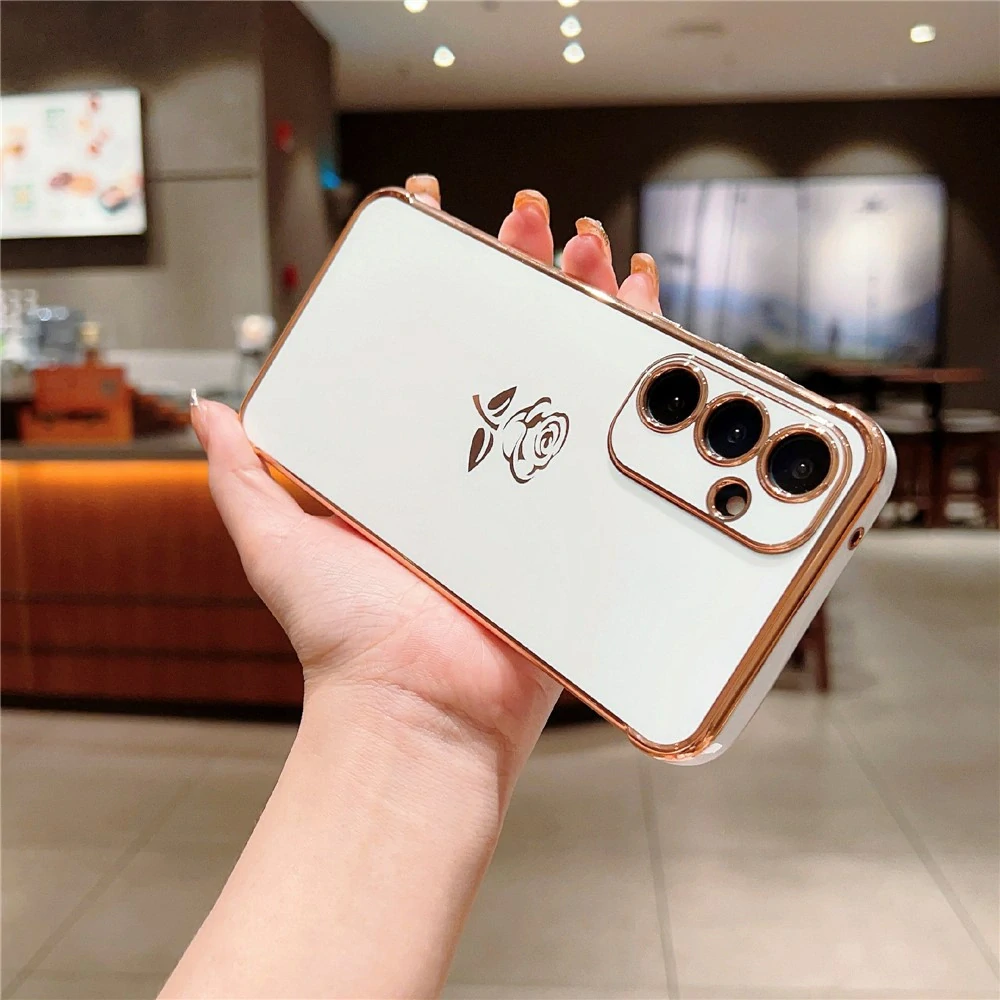 Kryt na Samsung Galaxy S25 růže bílý