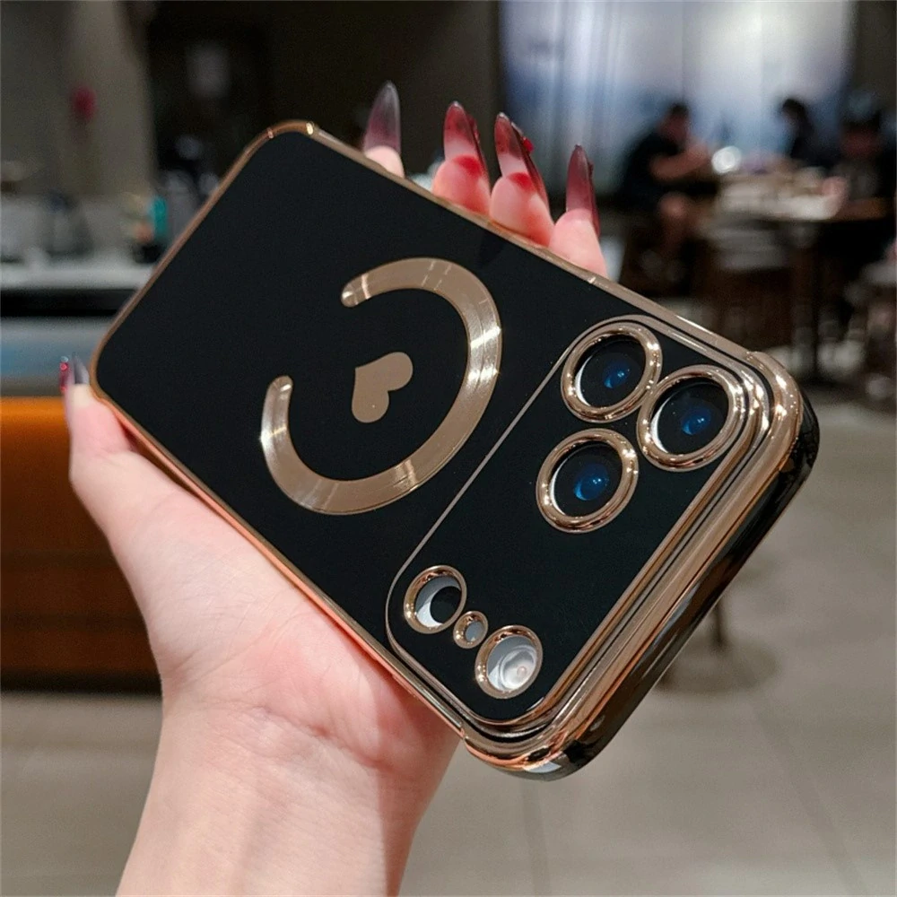Kryt na iPhone 17 Pro Srdíčko s podporou MagSafe černý