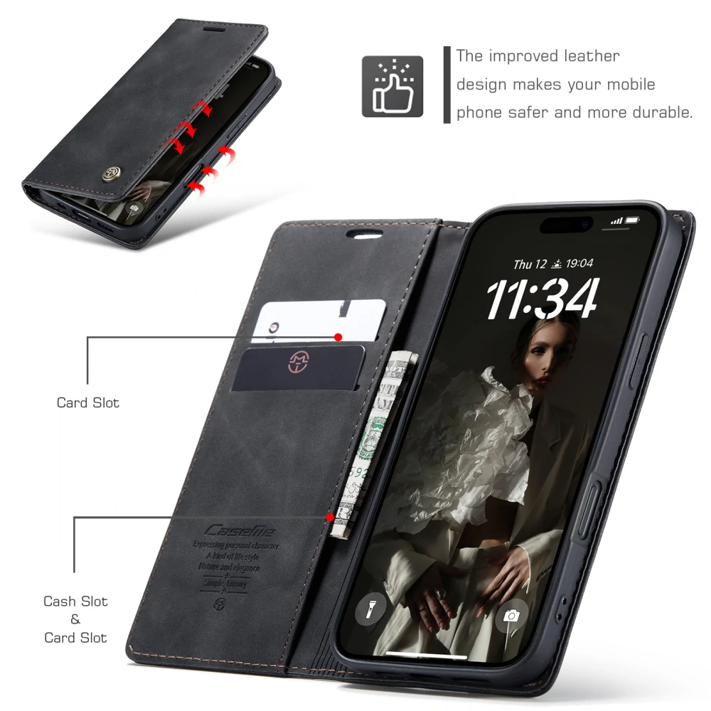Pouzdro CASEME pro iPhone 17 černé
