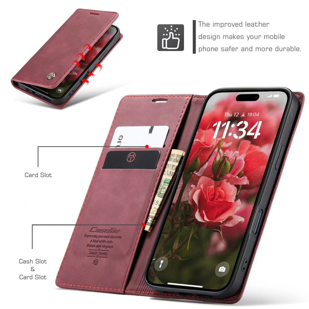 Pouzdro CASEME pro iPhone 17 červené