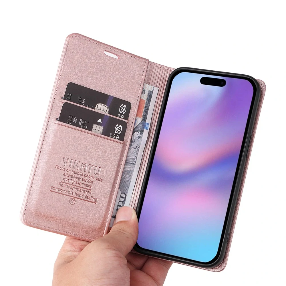 Pouzdro na iPhone 17 Yikatu růžové