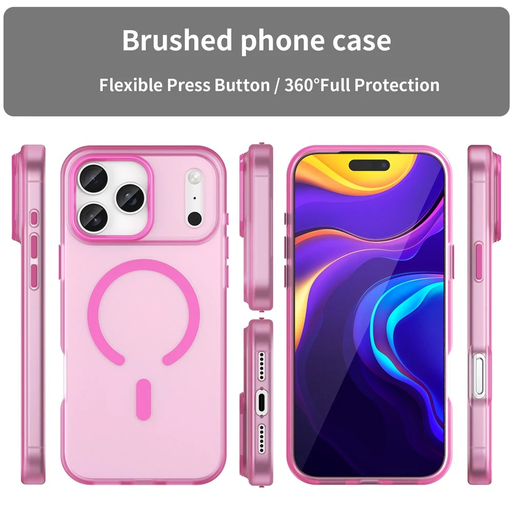 Kryt na iPhone 17 Pro Max Candy s podporou MAGSAFE růžový