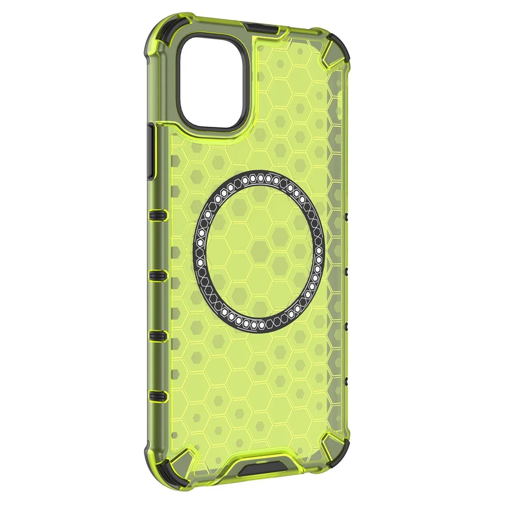 Kryt na iPhone 11 odolný Honeycomb s podporou Magsafe zelený