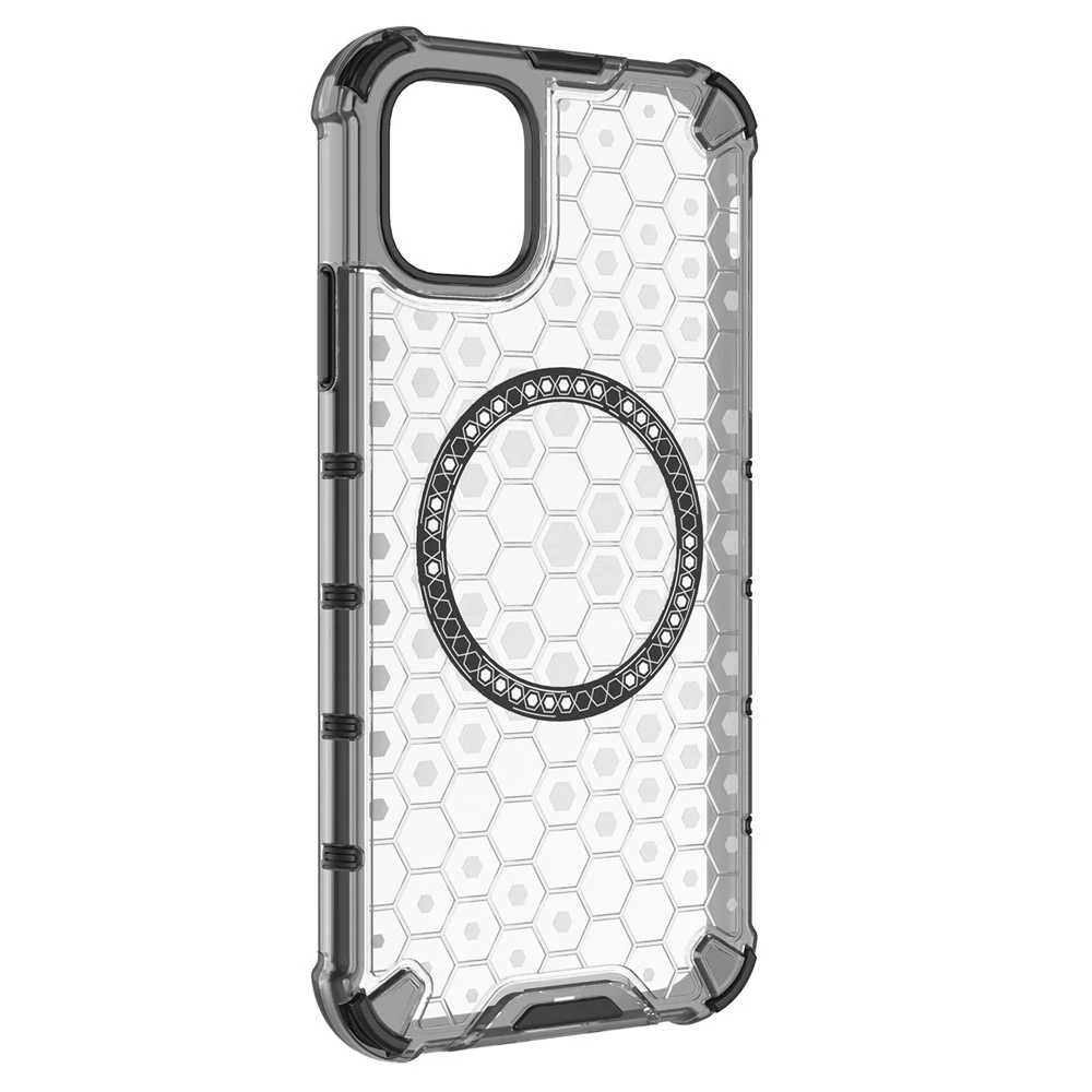 Kryt na iPhone 11 odolný Honeycomb s podporou Magsafe čirý