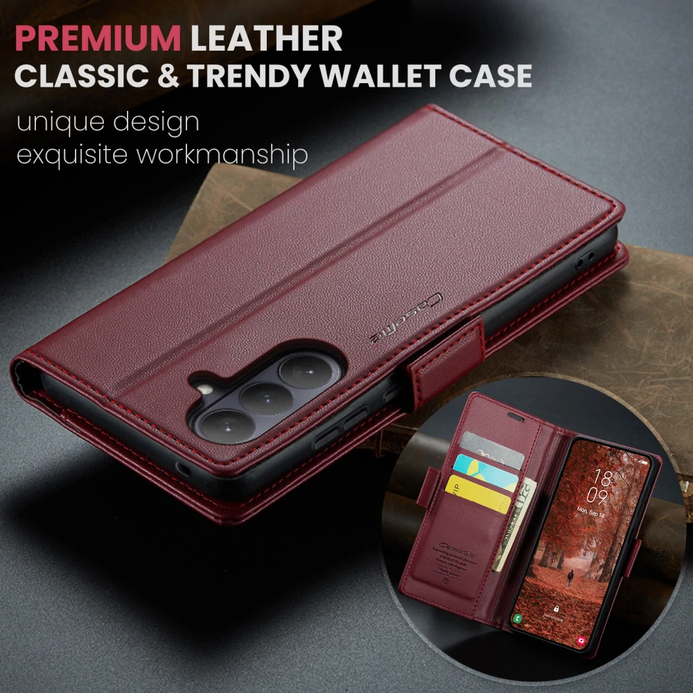 Pouzdro na Samsung Galaxy S26 CASEME smooth červené