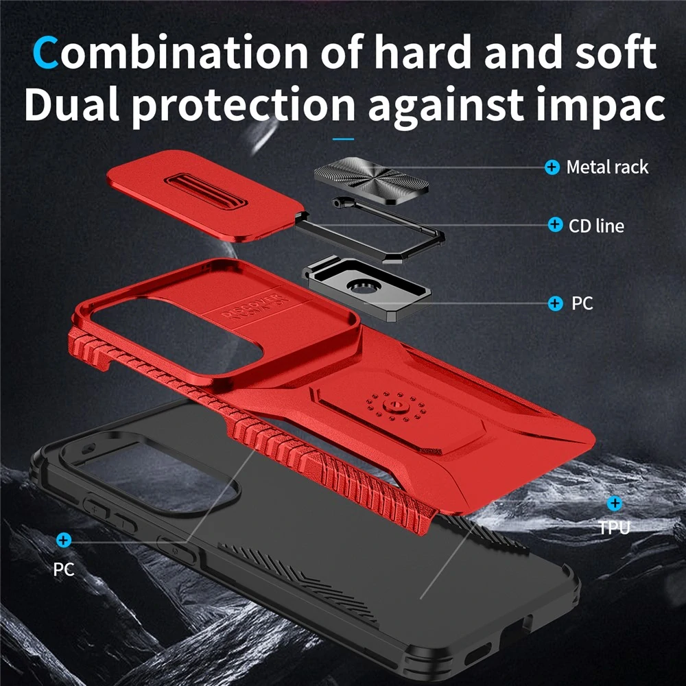 Kryt na Samsung Galaxy S26 odolný s krytkou na fotoaparát červený