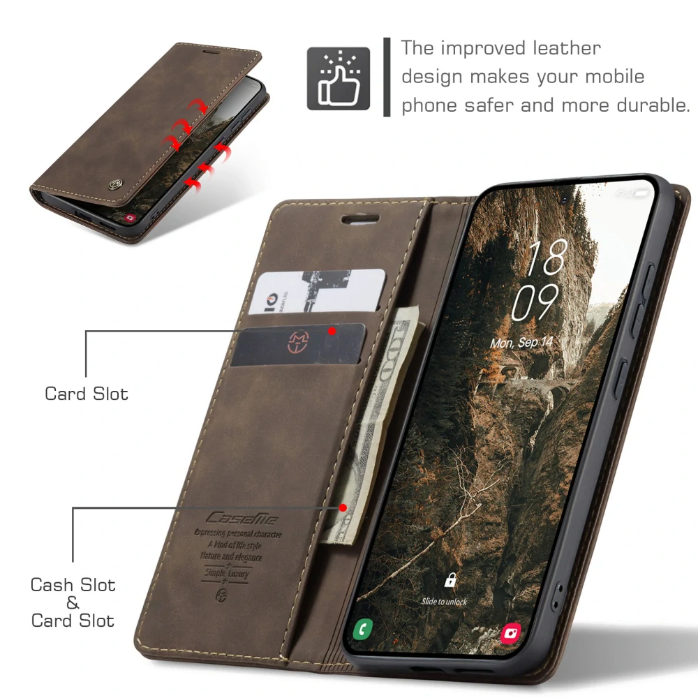Pouzdro na Samsung Galaxy S26 CASEME hnědé