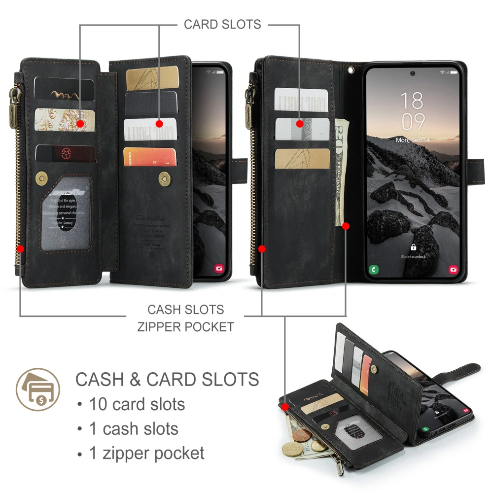 Pouzdro na Samsung Galaxy S26 Ultra CASEME Deluxe černé