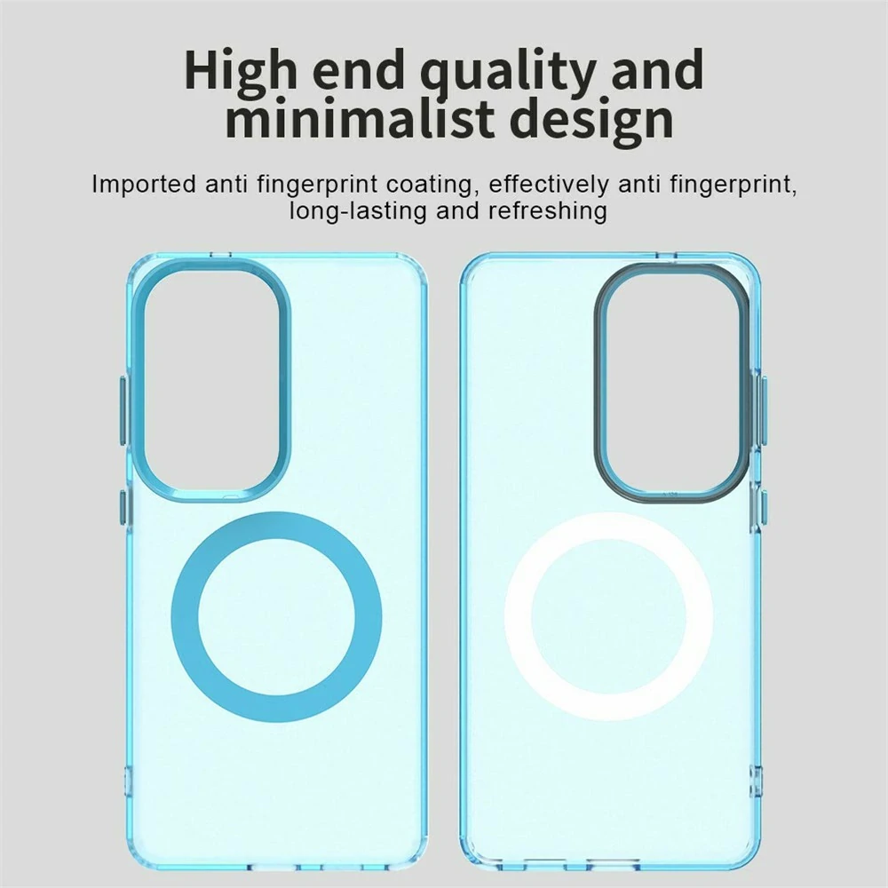 Kryt na Samsung Galaxy S26 Ultra gumový Magnetic (podpora MagSafe) modrý