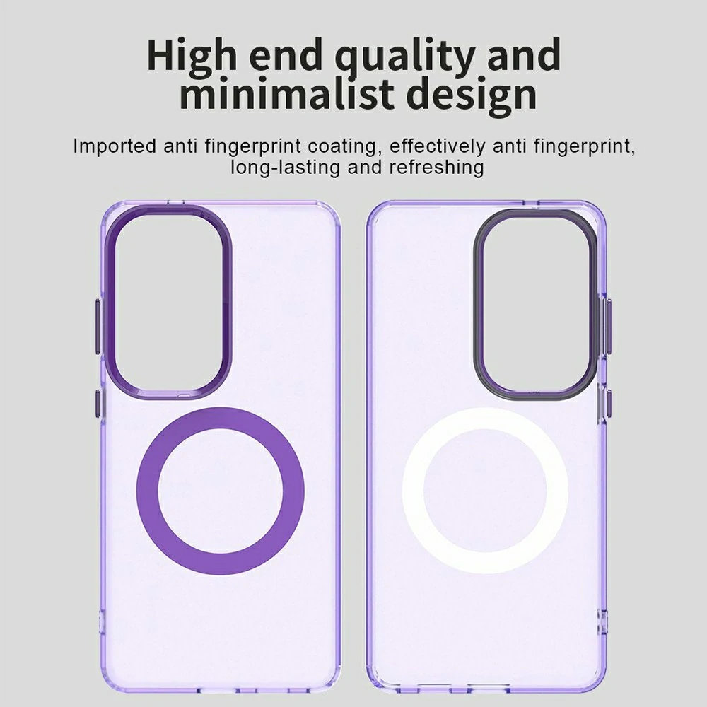 Kryt na Samsung Galaxy S26 Ultra gumový Magnetic (podpora MagSafe) fialový