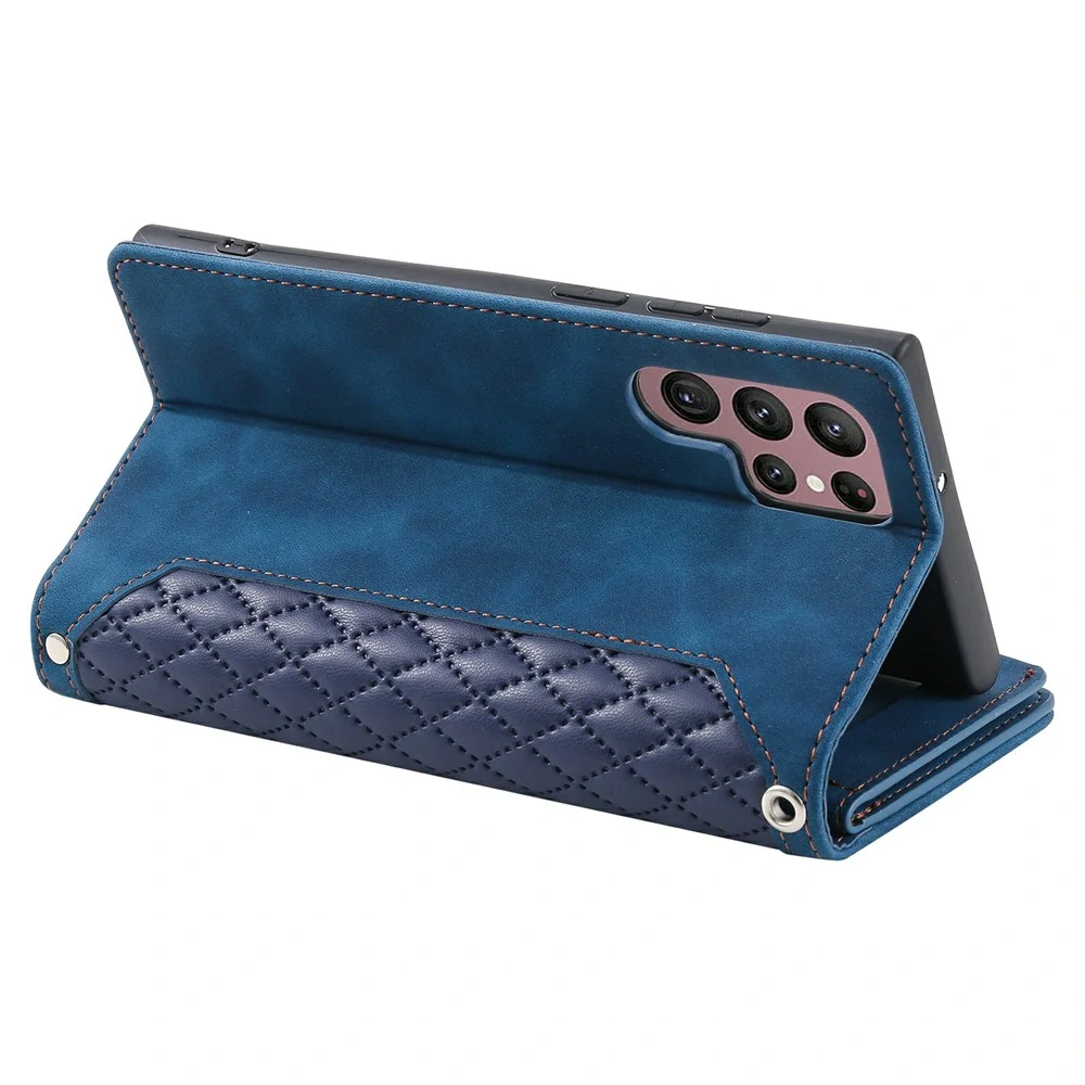 Pouzdro na Samsung Galaxy S26 Ultra Luxury Double Layer modré