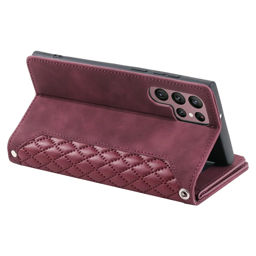 Pouzdro na Samsung Galaxy S26 Ultra Luxury Double Layer vínové