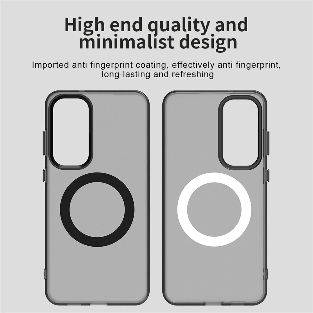 Kryt na Samsung Galaxy S25 FE gumový Magnetic (podpora MagSafe) černý