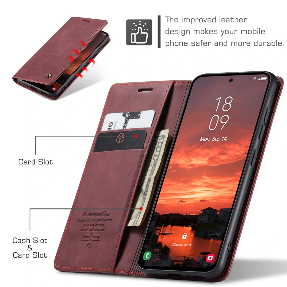 Pouzdro na Samsung Galaxy S25 FE CASEME červené