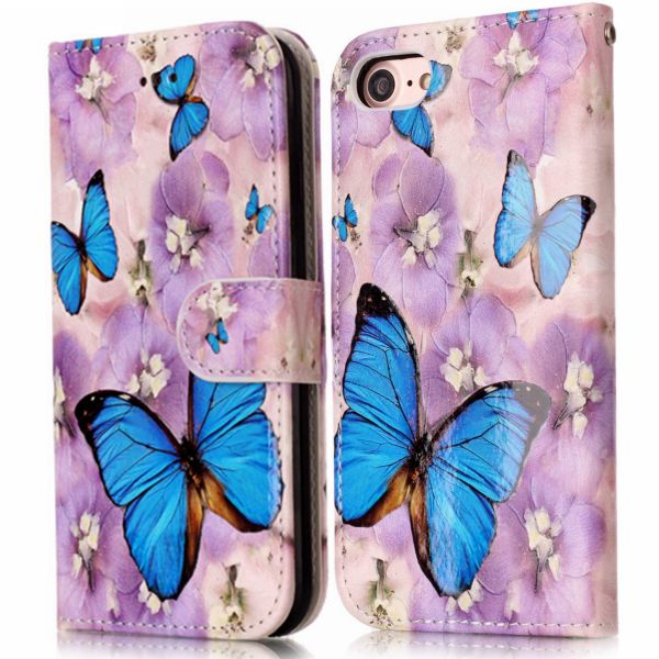 Pouzdro na iPhone 7 / 8 / SE ( 2020 / 2022 ) Motýl fialové