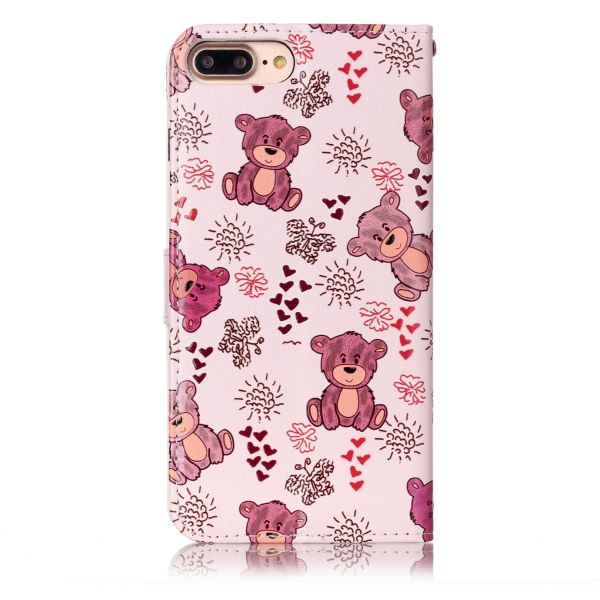 Pouzdro na iPhone 7 Plus / 8 Plus Medvídek růžové
