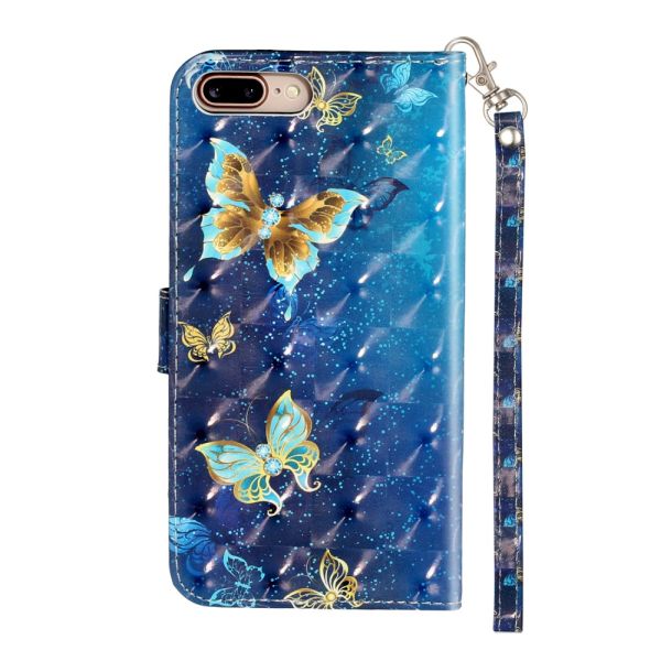 Pouzdro na iPhone 7 Plus / 8 Plus Motýl modré