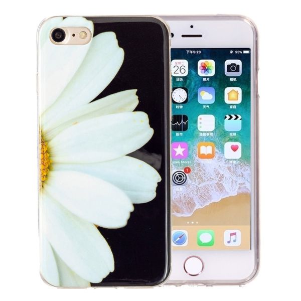 Kryt na iPhone 7 / 8 / SE ( 2020 / 2022 ) svítící Kytka černý