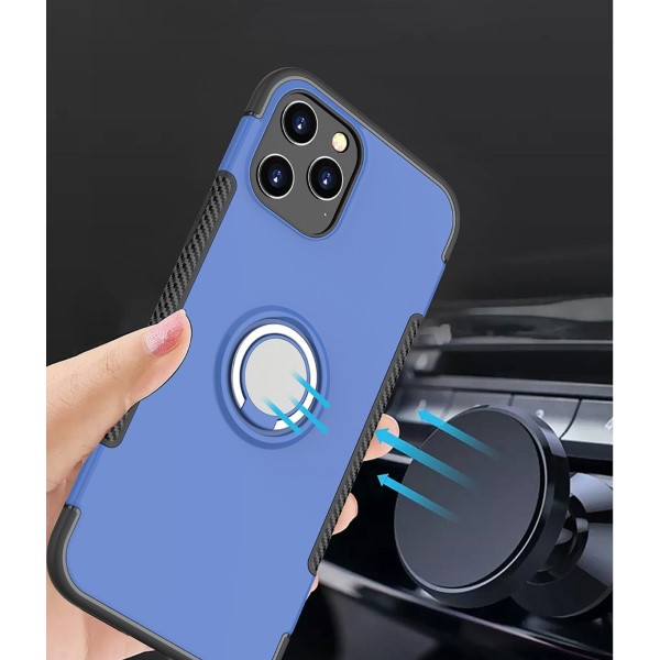 Kryt na iPhone 12 / 12 Pro odolný Magnetic finger červený